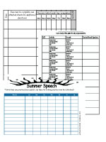 Speech Homework Tracking (Digital Download)
