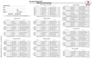 The Entire World of R Advanced Screening Pad (Record Replacement forms)