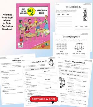 The Entire World of S & Z Curriculum Book (Digital Download)